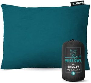Wise Owl Outfitters Camping Pillow - Camping Essentials and Travel Pillow for Airplanes, Camping, and Travel - Memory Foam Washable Pillow - Small/Medium